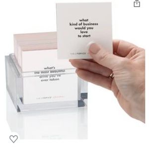 Conversation starter cards.